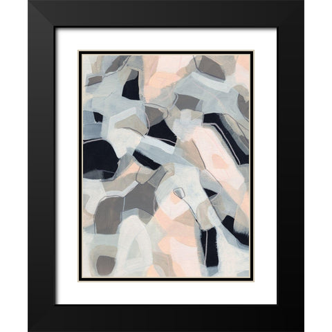 Puzzle Field I Black Modern Wood Framed Art Print with Double Matting by Vess, June Erica