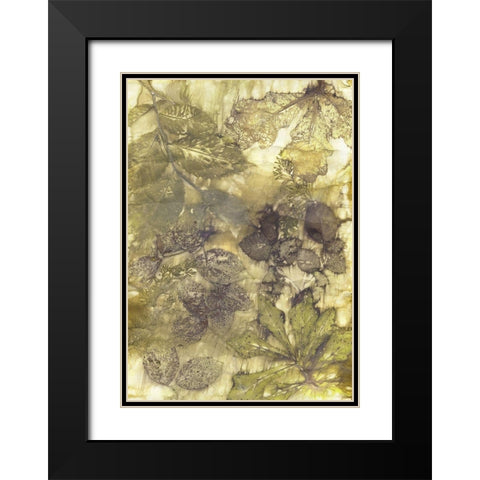 Eco Print I Black Modern Wood Framed Art Print with Double Matting by Phillips, Kathryn
