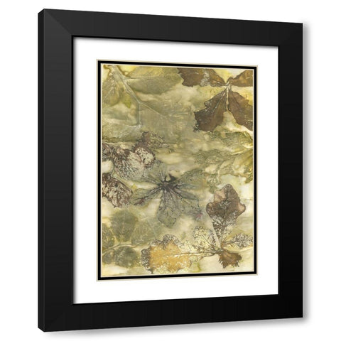 Eco Print II Black Modern Wood Framed Art Print with Double Matting by Phillips, Kathryn