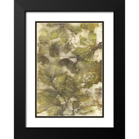 Eco Print III Black Modern Wood Framed Art Print with Double Matting by Phillips, Kathryn
