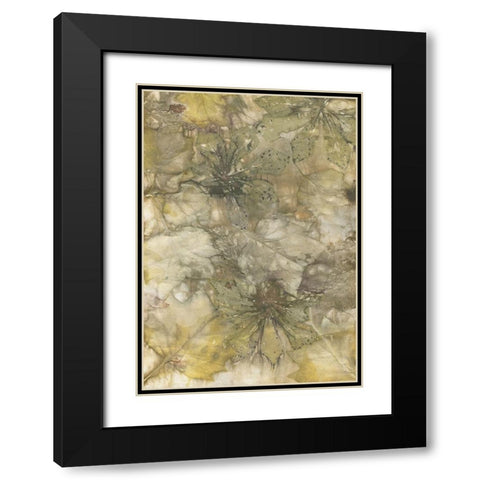Eco Print IV Black Modern Wood Framed Art Print with Double Matting by Phillips, Kathryn