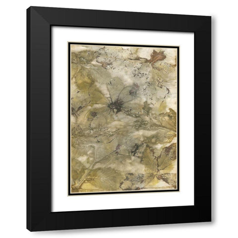 Eco Print VI Black Modern Wood Framed Art Print with Double Matting by Phillips, Kathryn