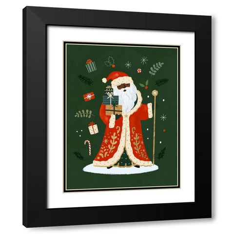 Little St. Nick I Black Modern Wood Framed Art Print with Double Matting by Barnes, Victoria