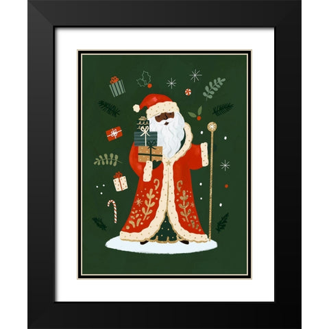 Little St. Nick I Black Modern Wood Framed Art Print with Double Matting by Barnes, Victoria