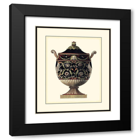 Antonini Clementino Urn IV Black Modern Wood Framed Art Print with Double Matting by Antonini, Da Carlo