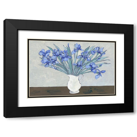 Van Gogh Irises I Black Modern Wood Framed Art Print with Double Matting by Wang, Melissa