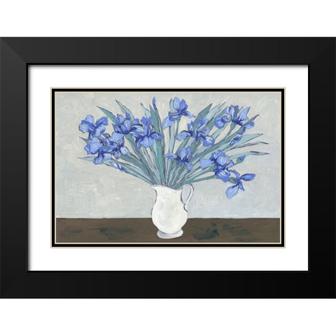 Van Gogh Irises I Black Modern Wood Framed Art Print with Double Matting by Wang, Melissa