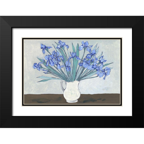 Van Gogh Irises II Black Modern Wood Framed Art Print with Double Matting by Wang, Melissa