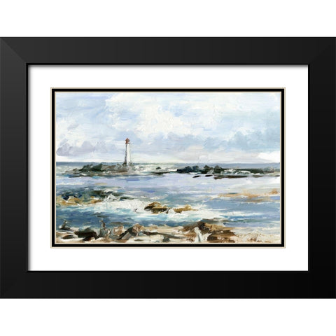Rocky Shore Coastline I Black Modern Wood Framed Art Print with Double Matting by Harper, Ethan