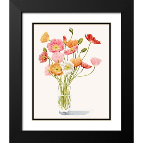 Wiry Poppies I Black Modern Wood Framed Art Print with Double Matting by Popp, Grace