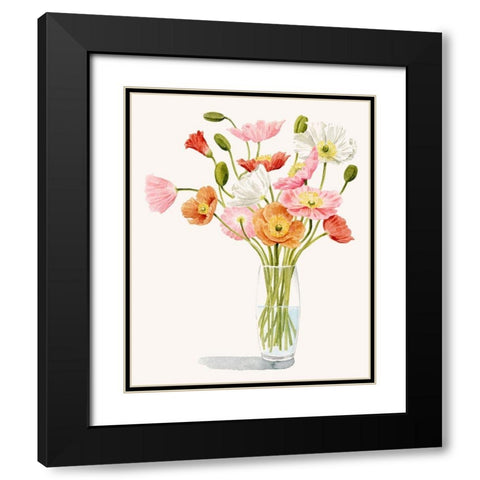 Wiry Poppies II Black Modern Wood Framed Art Print with Double Matting by Popp, Grace