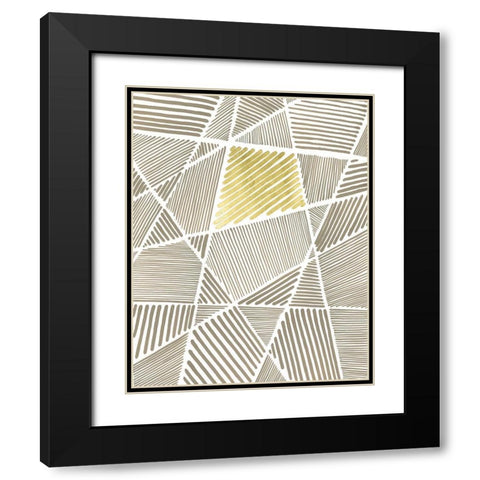 Crossbar II Black Modern Wood Framed Art Print with Double Matting by Lam, Vanna