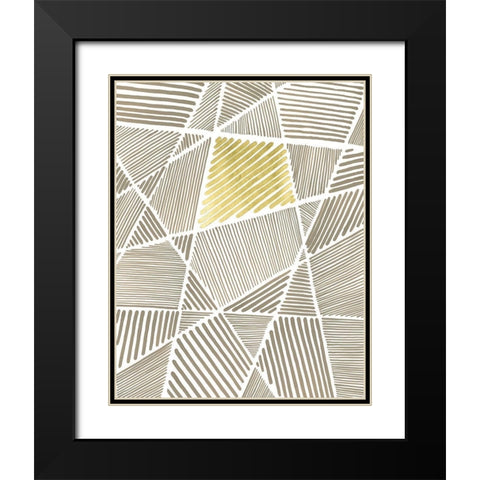 Crossbar II Black Modern Wood Framed Art Print with Double Matting by Lam, Vanna