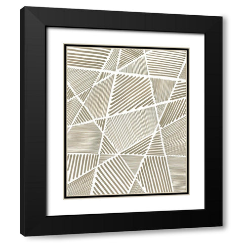 Crossbar II Black Modern Wood Framed Art Print with Double Matting by Lam, Vanna