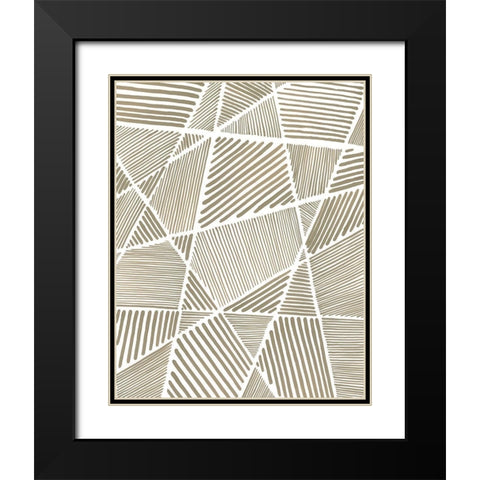 Crossbar II Black Modern Wood Framed Art Print with Double Matting by Lam, Vanna