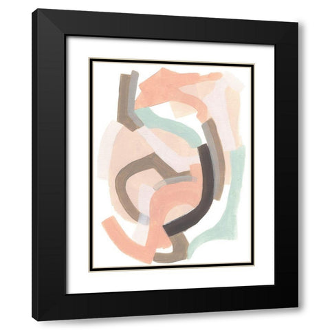Pastel Signal II Black Modern Wood Framed Art Print with Double Matting by Vess, June Erica