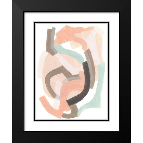 Pastel Signal II Black Modern Wood Framed Art Print with Double Matting by Vess, June Erica
