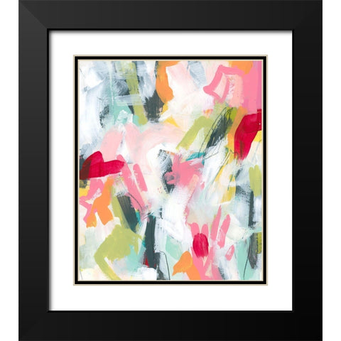 Moniker II Black Modern Wood Framed Art Print with Double Matting by Vess, June Erica