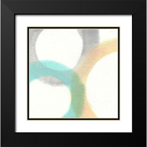 Heavenly Circles III Black Modern Wood Framed Art Print with Double Matting by Saunders, Alonzo