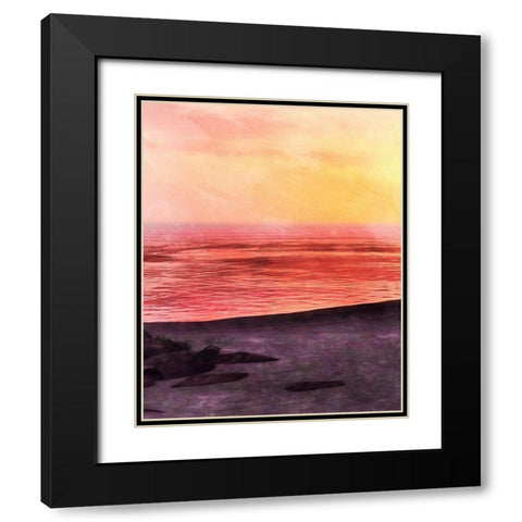 Beachland I Black Modern Wood Framed Art Print with Double Matting by Saunders, Alonzo