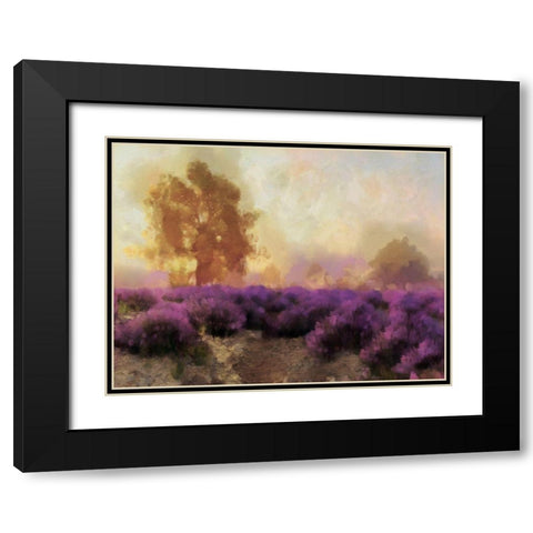 Purple Countryside II Black Modern Wood Framed Art Print with Double Matting by Saunders, Alonzo