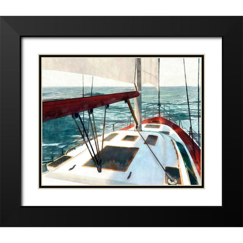 Sailing the Seas I Black Modern Wood Framed Art Print with Double Matting by Saunders, Alonzo