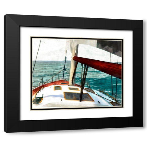 Sailing the Seas II Black Modern Wood Framed Art Print with Double Matting by Saunders, Alonzo
