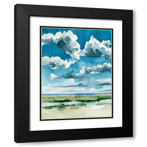 Western Skies II Black Modern Wood Framed Art Print with Double Matting by Caroline, Emma