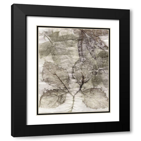 Custom Multi Leaves II Black Modern Wood Framed Art Print with Double Matting by Phillips, Kathryn