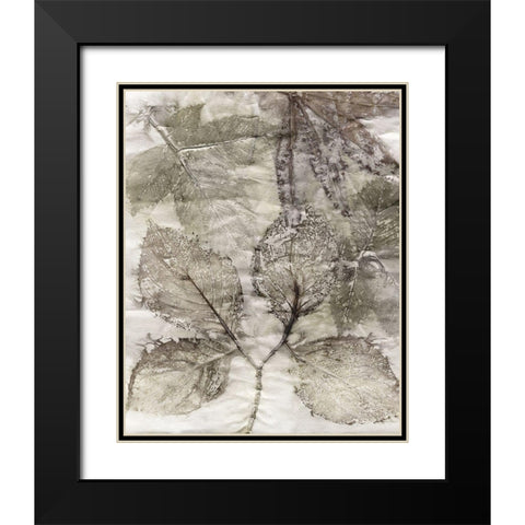 Custom Multi Leaves II Black Modern Wood Framed Art Print with Double Matting by Phillips, Kathryn