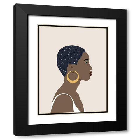 Heavenly Hair IV Black Modern Wood Framed Art Print with Double Matting by Warren, Annie
