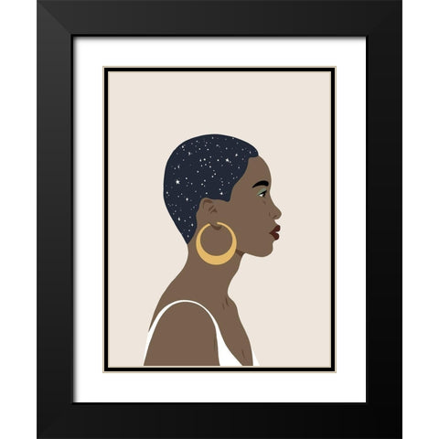 Heavenly Hair IV Black Modern Wood Framed Art Print with Double Matting by Warren, Annie