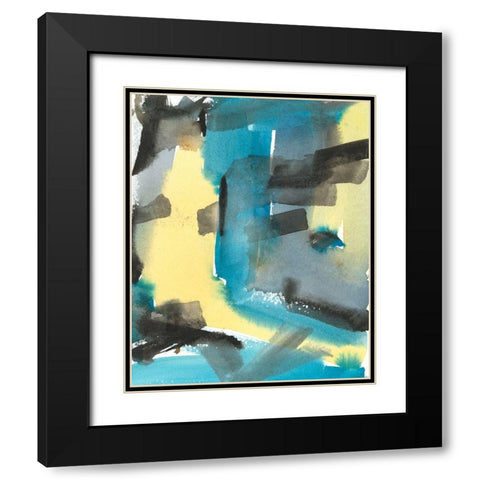 Interconnect I Black Modern Wood Framed Art Print with Double Matting by Dixon, Samuel