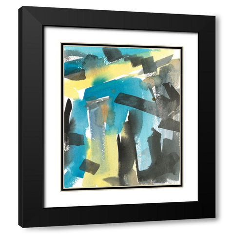 Interconnect II Black Modern Wood Framed Art Print with Double Matting by Dixon, Samuel