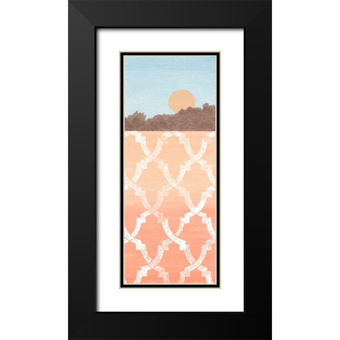 To Sun Down Black Modern Wood Framed Art Print with Double Matting by Saunders, Alonzo
