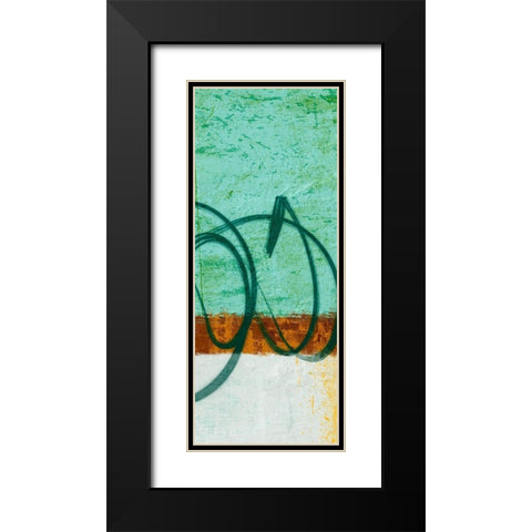 Flowing Along I Black Modern Wood Framed Art Print with Double Matting by Saunders, Alonzo