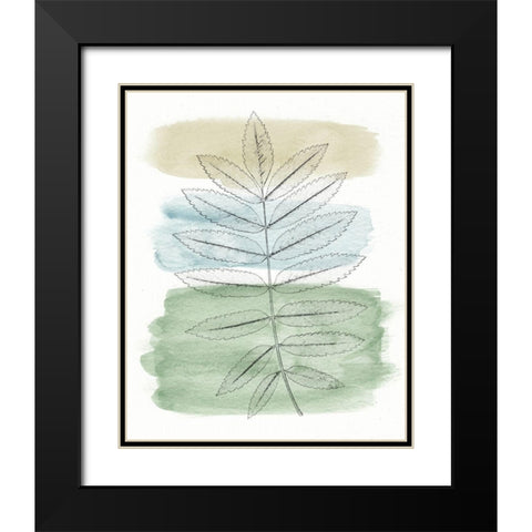 Spring Branch II Black Modern Wood Framed Art Print with Double Matting by Saunders, Alonzo