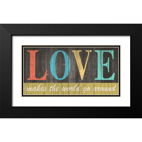 Inspo I Black Modern Wood Framed Art Print with Double Matting by Saunders, Alonzo