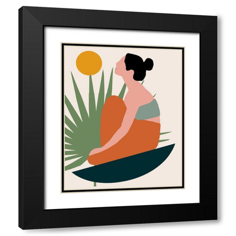 Peace + Strength I Black Modern Wood Framed Art Print with Double Matting by Saunders, Alonzo