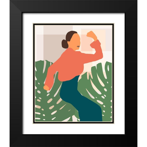 Peace + Strength II Black Modern Wood Framed Art Print with Double Matting by Saunders, Alonzo