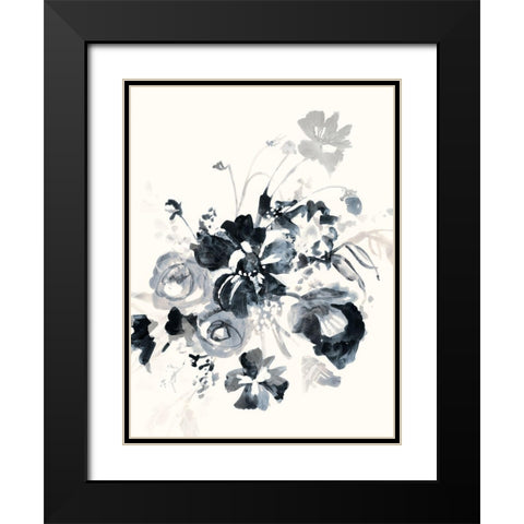 Floral Entanglement II Black Modern Wood Framed Art Print with Double Matting by Barnes, Victoria