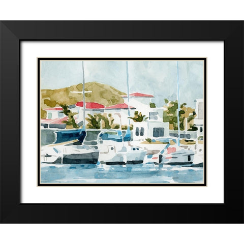 Vintage Vacation I Black Modern Wood Framed Art Print with Double Matting by Caroline, Emma
