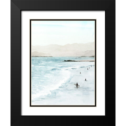In the Surf II Black Modern Wood Framed Art Print with Double Matting by Popp, Grace