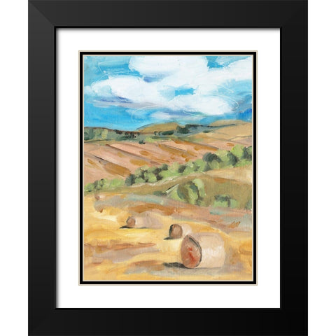 Hay Bales II Black Modern Wood Framed Art Print with Double Matting by Wang, Melissa