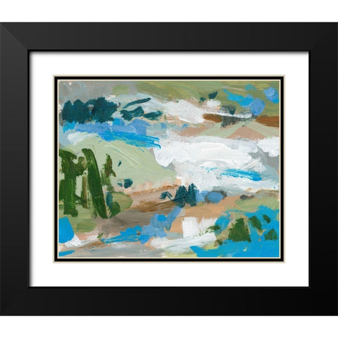 Mountain River I Black Modern Wood Framed Art Print with Double Matting by Wang, Melissa