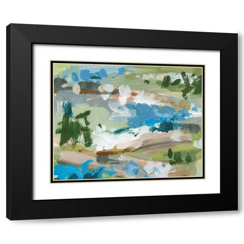 Mountain River III Black Modern Wood Framed Art Print with Double Matting by Wang, Melissa