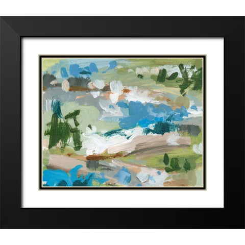 Mountain River III Black Modern Wood Framed Art Print with Double Matting by Wang, Melissa