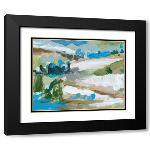 Mountain River IV Black Modern Wood Framed Art Print with Double Matting by Wang, Melissa