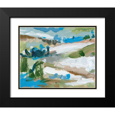 Mountain River IV Black Modern Wood Framed Art Print with Double Matting by Wang, Melissa