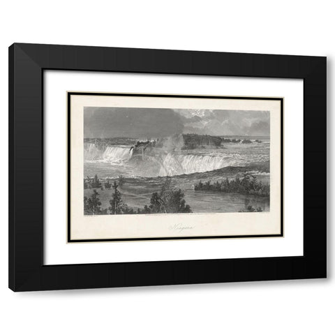 Niagara Black Modern Wood Framed Art Print with Double Matting by Bryant, William Cullen